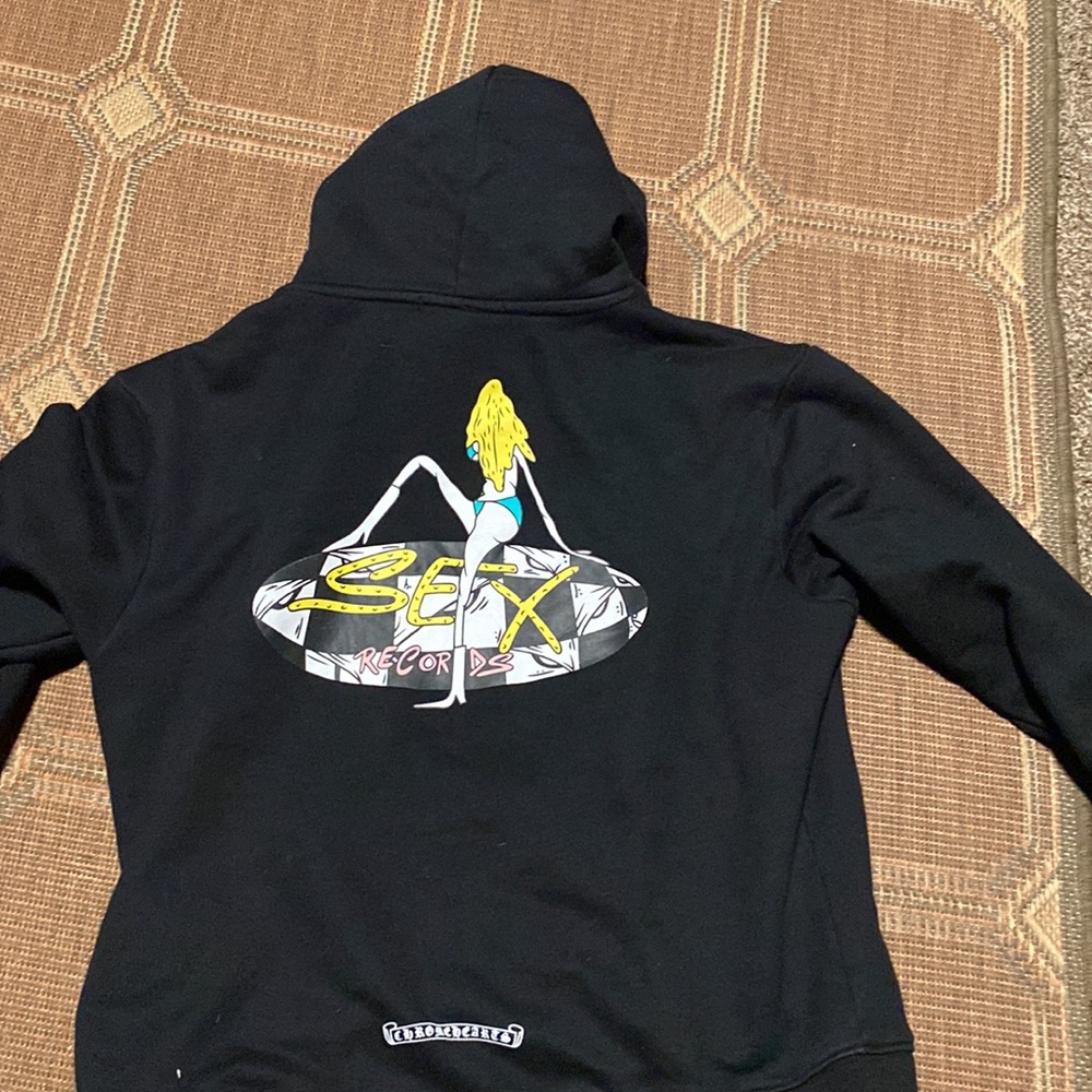 Black Mattey boy chrome heart hoodie new